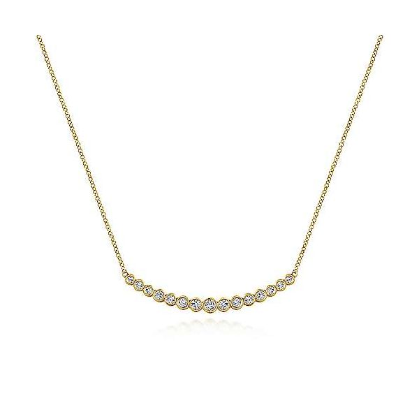 Gabriel & Co. Lusso 14K Yellow Gold Diamond Necklace SVS Fine Jewelry Oceanside, NY