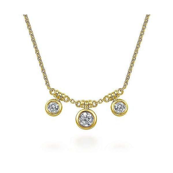 Gabriel & Co. Lusso 14K Yellow Gold Diamond Necklace SVS Fine Jewelry Oceanside, NY