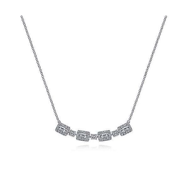 Gabriel & Co. Lusso 14K White Gold Diamond Necklace SVS Fine Jewelry Oceanside, NY
