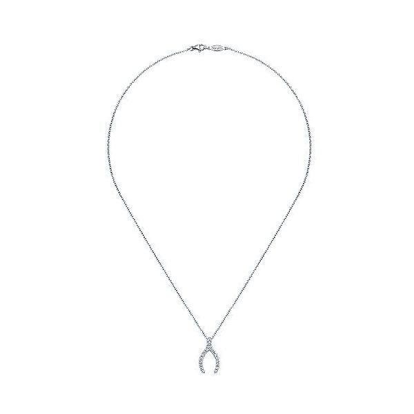 Gabriel & Co. Contemporary White Gold Diamond Necklace Image 2 SVS Fine Jewelry Oceanside, NY