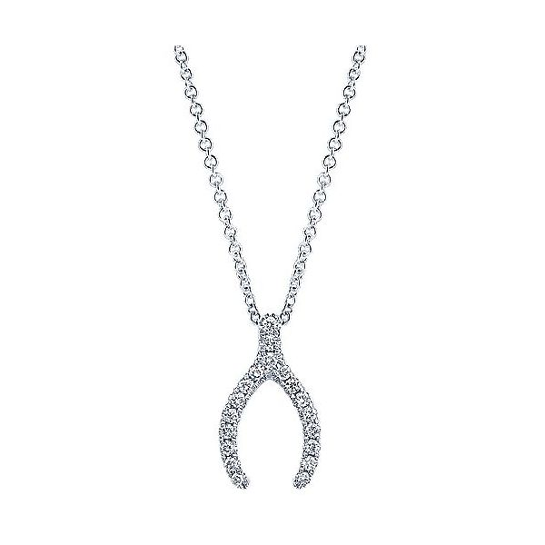 Gabriel & Co. Contemporary White Gold Diamond Necklace SVS Fine Jewelry Oceanside, NY
