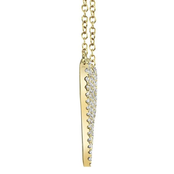Shy Creation 14K Yellow Gold & Diamond Heart Necklace Image 2 SVS Fine Jewelry Oceanside, NY