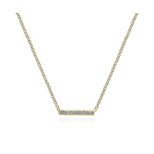 Gabriel & Co. Lusso 14K Yellow Gold Diamond Necklace SVS Fine Jewelry Oceanside, NY