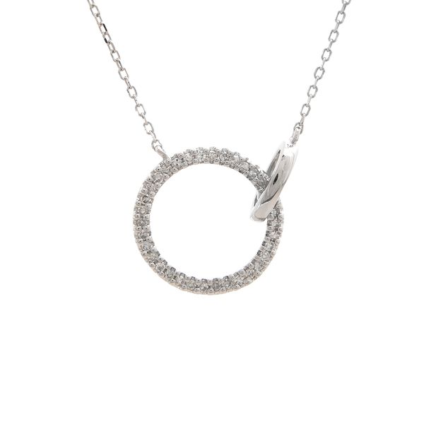 14K White Gold Diamond Fashion Necklace, .10cttw, 18
