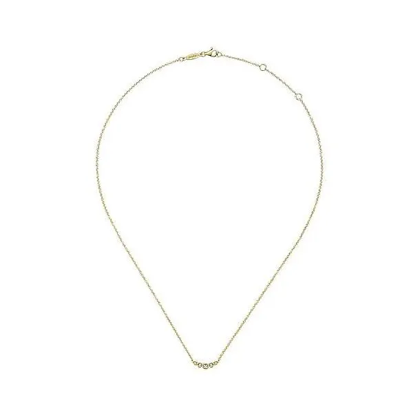 Gabriel & Co. Lusso 14K Yellow Gold Diamond Necklace Image 2 SVS Fine Jewelry Oceanside, NY