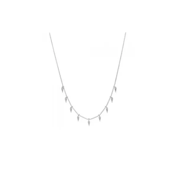 Sterling Silver & Diamond Necklace, 0.10Cttw, 18