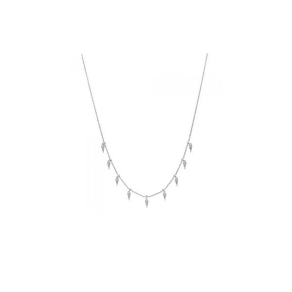 Diamond Icicle Drop Charm Pendant Necklace SVS Fine Jewelry Oceanside, NY
