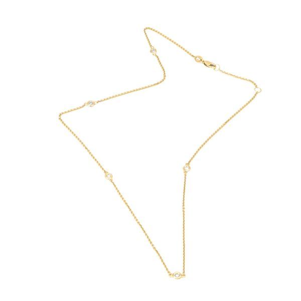 Yellow Gold Diamond By The Yard Necklace SVS Fine Jewelry Oceanside, NY