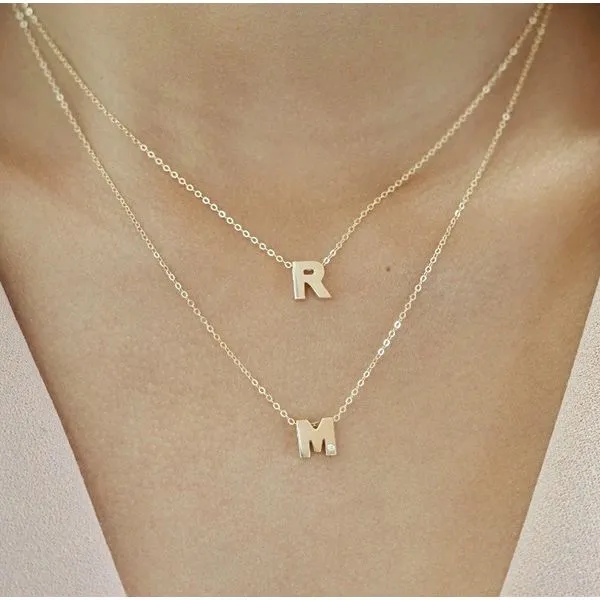 14K Yellow Gold Initial 