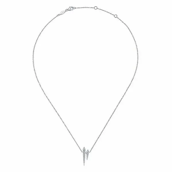 Gabriel & Co. Kalisque 14K White Gold Diamond Necklace Image 2 SVS Fine Jewelry Oceanside, NY