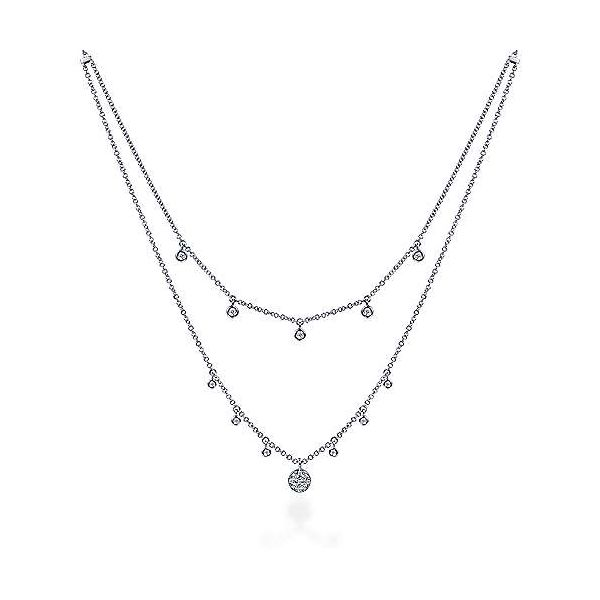 Gabriel & Co. Lusso 14K White Gold Diamond Necklace SVS Fine Jewelry Oceanside, NY