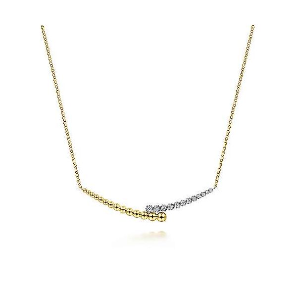 Gabriel & Co. Bujukan Yellow And White Gold Necklace SVS Fine Jewelry Oceanside, NY
