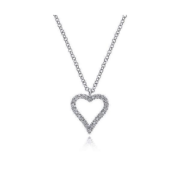 Gabriel & Co. Eternal Love White Gold Diamond Necklace SVS Fine Jewelry Oceanside, NY