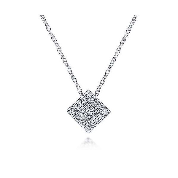 Gabriel & Co. Victorian Collection 14K White Gold Necklace SVS Fine Jewelry Oceanside, NY