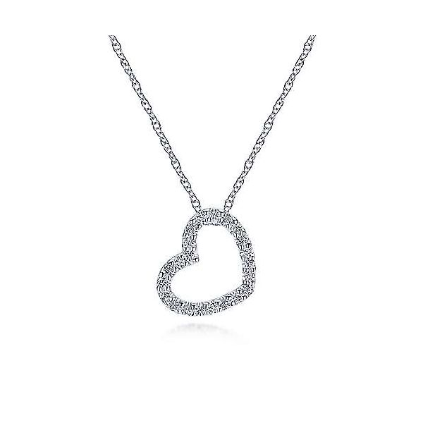 Gabriel & Co. Eternal Love 14K White Gold Heart Necklace SVS Fine Jewelry Oceanside, NY