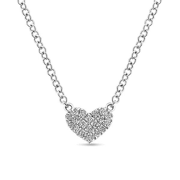 Gabriel & Co. Eternal Love 14K White Gold Diamond Necklace SVS Fine Jewelry Oceanside, NY