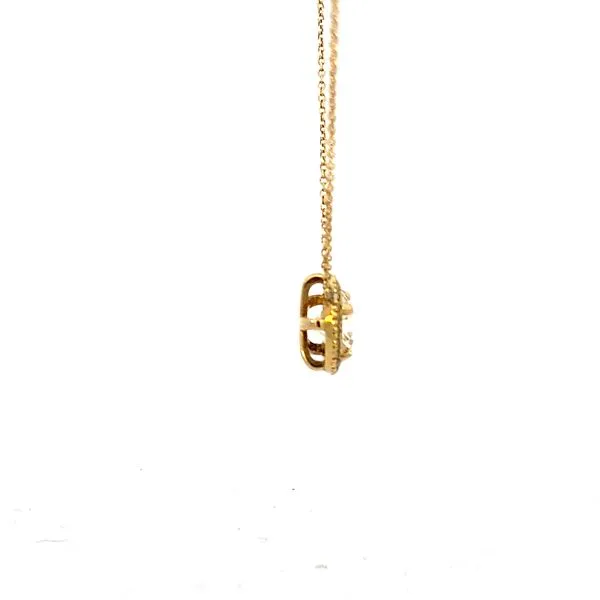 18K Yellow Gold Diamond Bezel Necklace, 2.42Ct, 18.5\