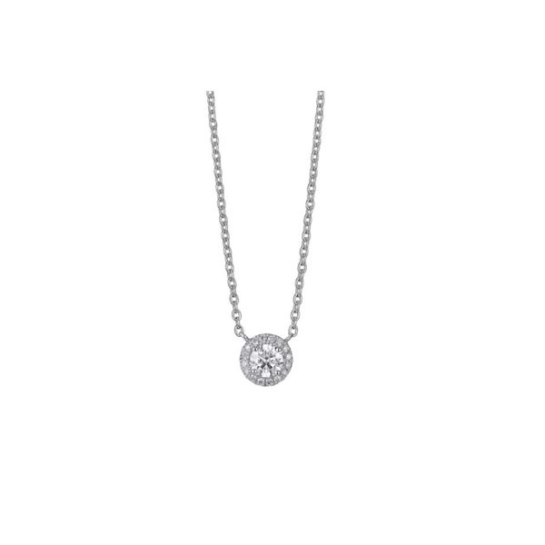 Lightbox Lab Grown Diamond Halo Necklace, .50ctw SVS Fine Jewelry Oceanside, NY