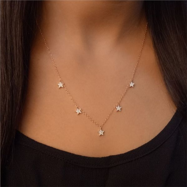 Ella Stein Diamond Stars Necklace, .09ctw Image 2 SVS Fine Jewelry Oceanside, NY