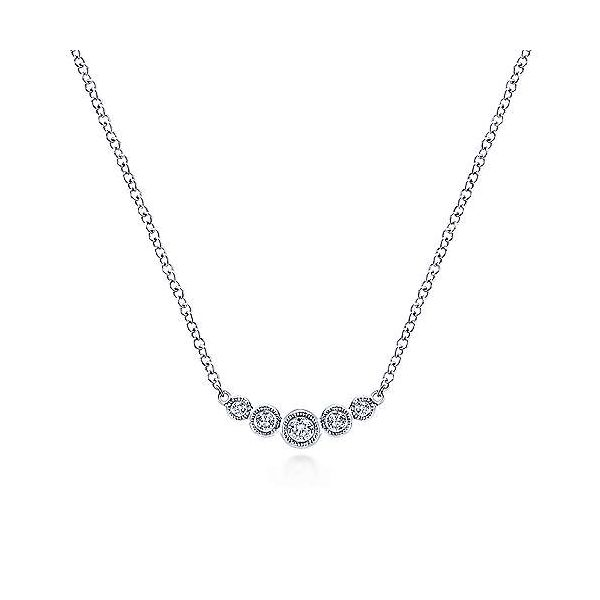 Gabriel & Co. Classic White Gold Diamond Necklace SVS Fine Jewelry Oceanside, NY