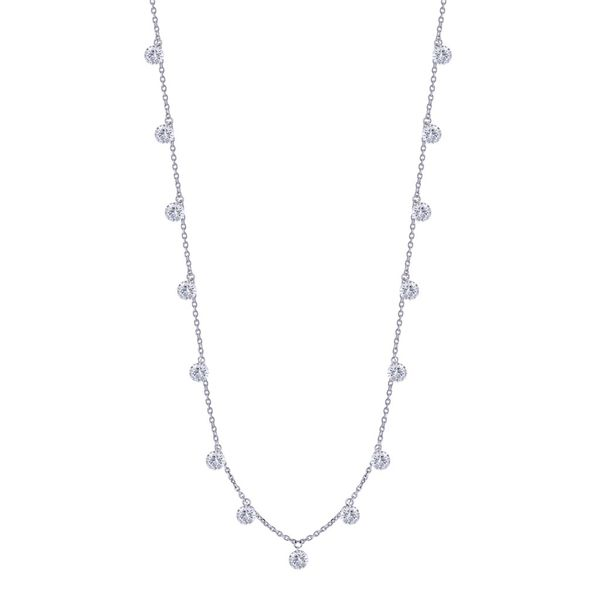 White Gold Diamond Necklace, 1.00Cttw, 16+1+1