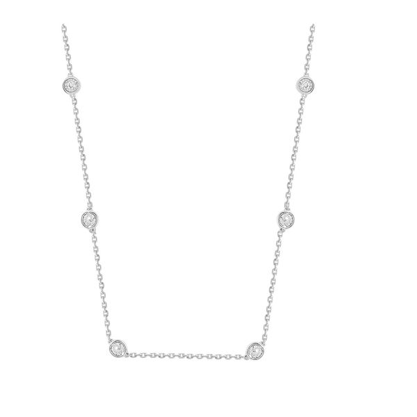 White Gold Diamond By The Yard Necklace, 0.25Cttw, 16