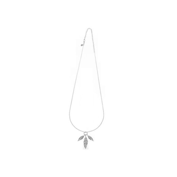 Ella Stein Feather Trio Sterling Silver Necklace, 0.08Cttw Image 2 SVS Fine Jewelry Oceanside, NY