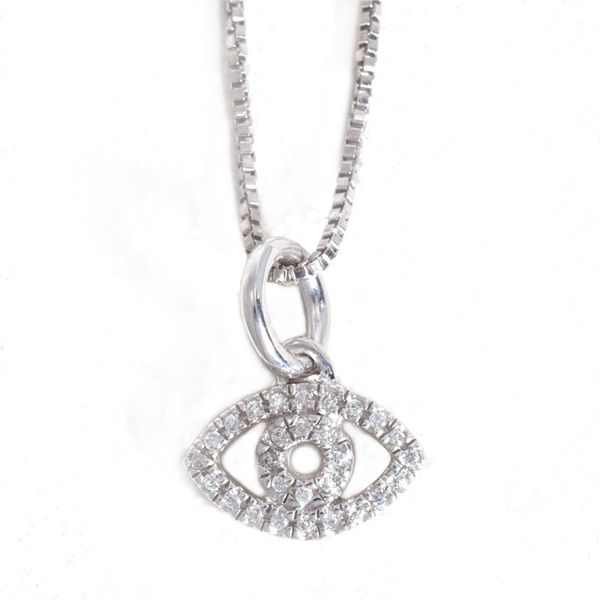 Ella Stein Diamond Evil Eye Necklace, .06ctw SVS Fine Jewelry Oceanside, NY