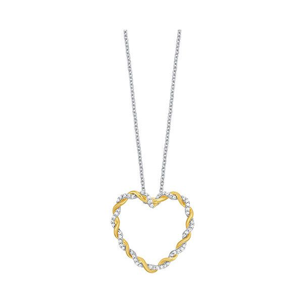 Twist Diamond Heart Necklace SVS Fine Jewelry Oceanside, NY