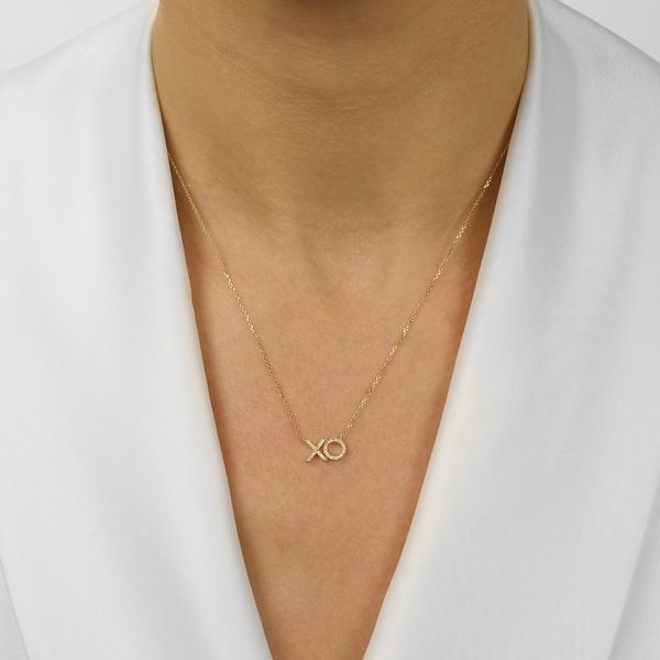Diamond XO Necklace  - 1/14 ctw Image 2 SVS Fine Jewelry Oceanside, NY