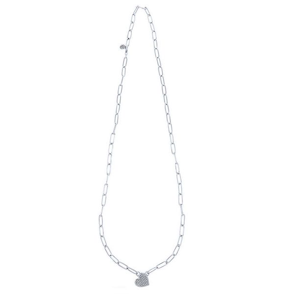 Ella Stein My Love Sterling Silver Necklace, 0.07Cttw SVS Fine Jewelry Oceanside, NY