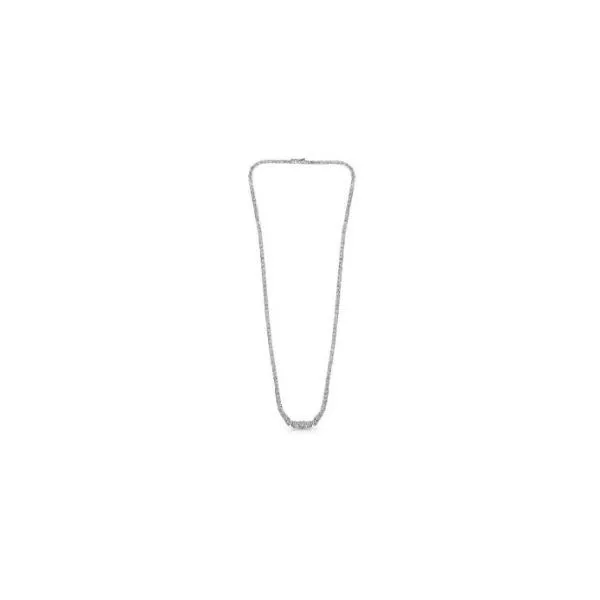 White Gold Diamond Riviera Necklace, 9.00Cttw, 17