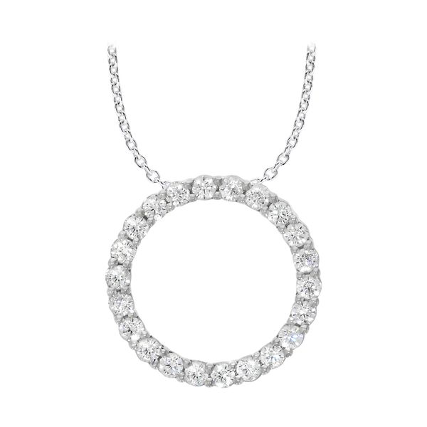 SVS Signature Diamond Circle Necklace, 0.49Cttw, 18
