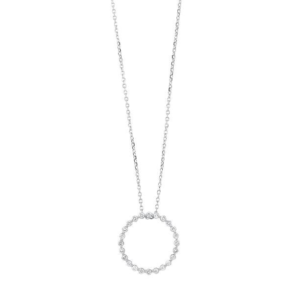 White Gold Diamond Necklace, 0.25Cttw, 18