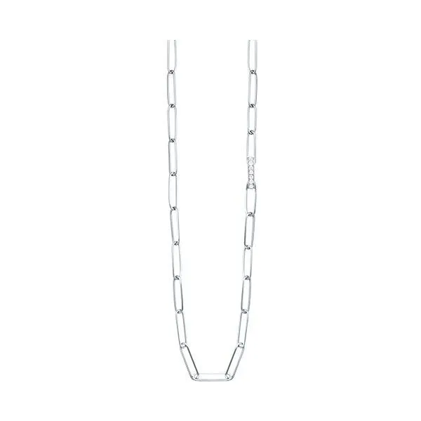 Diamond Paperclip Link Necklace  - 1/10 ctw SVS Fine Jewelry Oceanside, NY