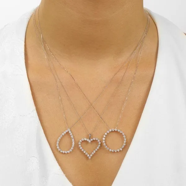 Diamond Circle Necklace Image 2 SVS Fine Jewelry Oceanside, NY