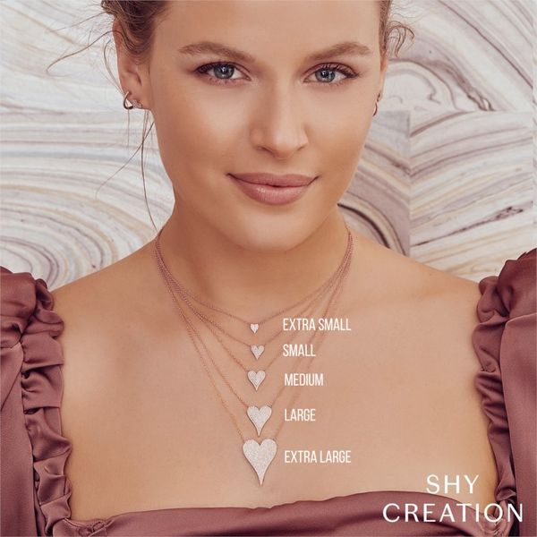 Shy Creation Amor Collection Diamond Heart Necklace, .21ctw Image 5 SVS Fine Jewelry Oceanside, NY
