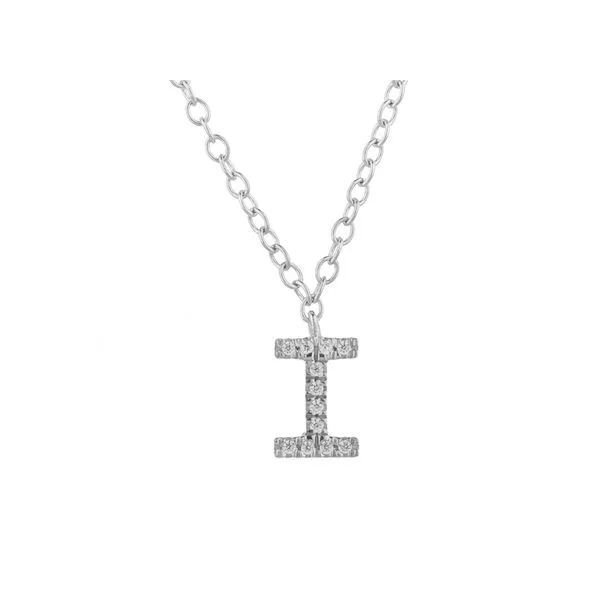 Ella Stein Kiss Of Individuality Silver Initial 'I' Necklace SVS Fine Jewelry Oceanside, NY