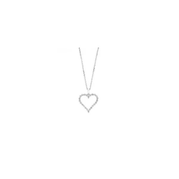 Diamond Open Heart Pendant Necklace SVS Fine Jewelry Oceanside, NY
