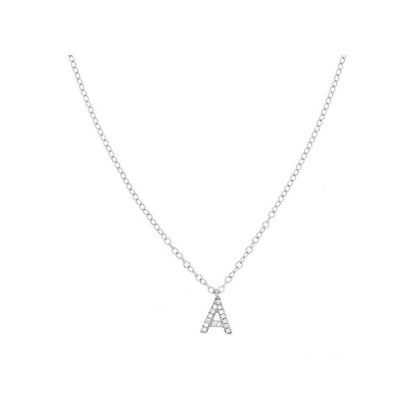 Ella Stein Kiss Of Individuality Silver Initial 'A' Necklace SVS Fine Jewelry Oceanside, NY