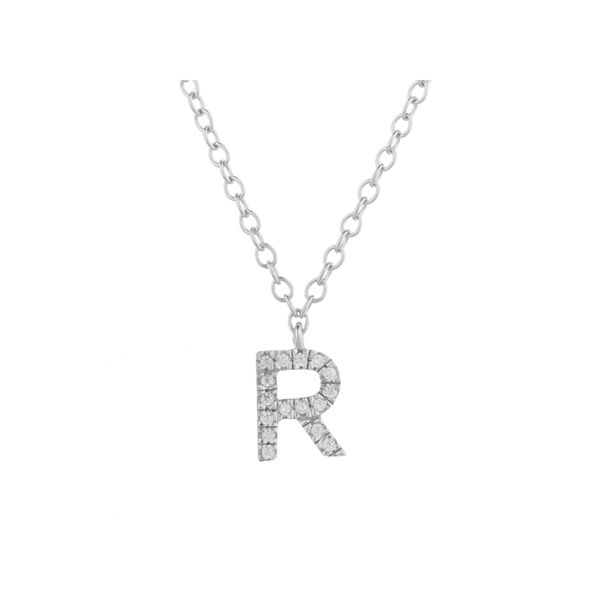 Ella Stein Kiss Of Individuality Silver Initial 'R' Necklace SVS Fine Jewelry Oceanside, NY
