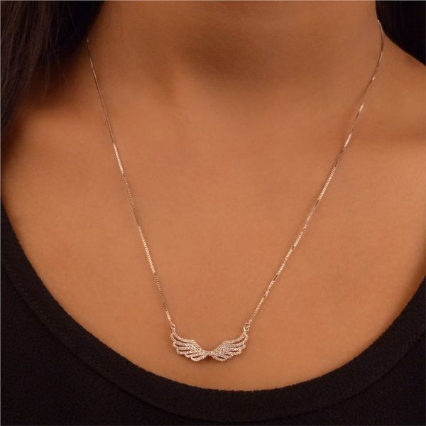 Ella Stein Diamond Angel Wings Necklace, 0.13Cttw Image 2 SVS Fine Jewelry Oceanside, NY
