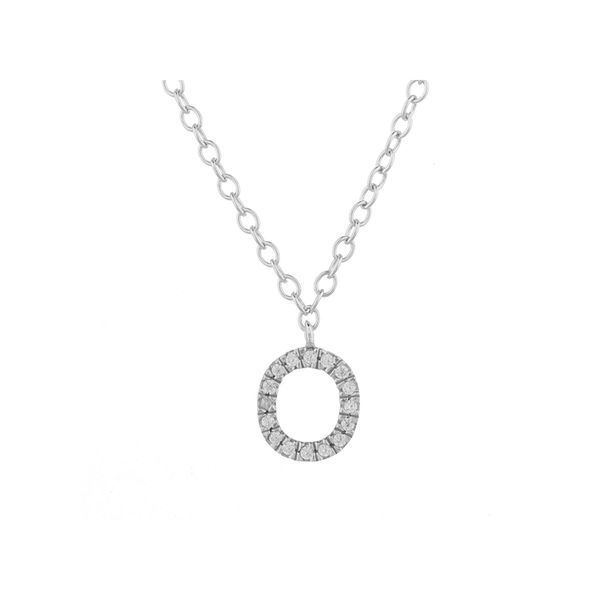 Ella Stein Kiss Of Individuality Silver Initial 'O' Necklace SVS Fine Jewelry Oceanside, NY