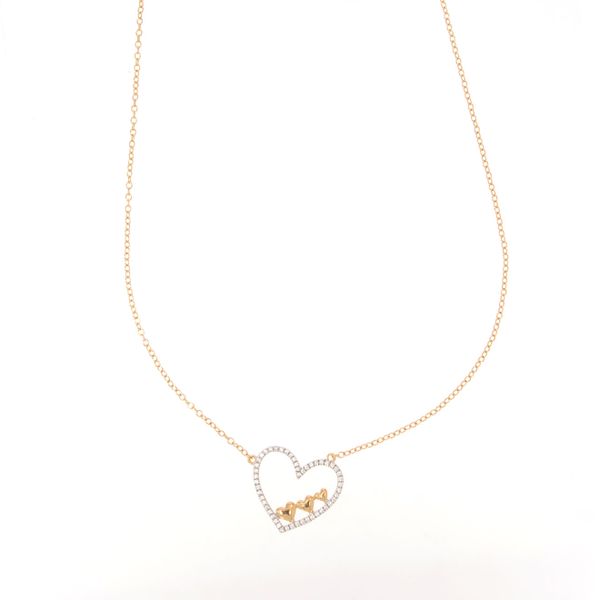 Ella Stein Triple The Love Gold Plated Silver Necklace SVS Fine Jewelry Oceanside, NY