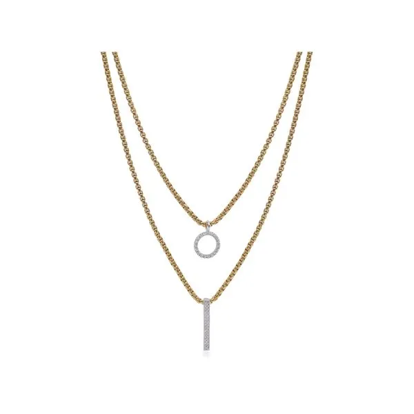ALOR White Gold, Yellow Chain, & Diamond Necklace SVS Fine Jewelry Oceanside, NY
