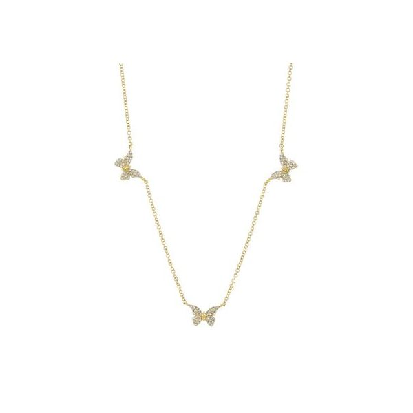 Shy Creation Yellow Gold And Diamond Necklace SVS Fine Jewelry Oceanside, NY
