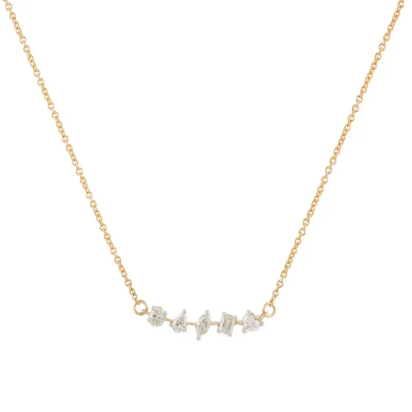 Yellow Gold Diamond Necklace, 0.47Cttw, 16+2