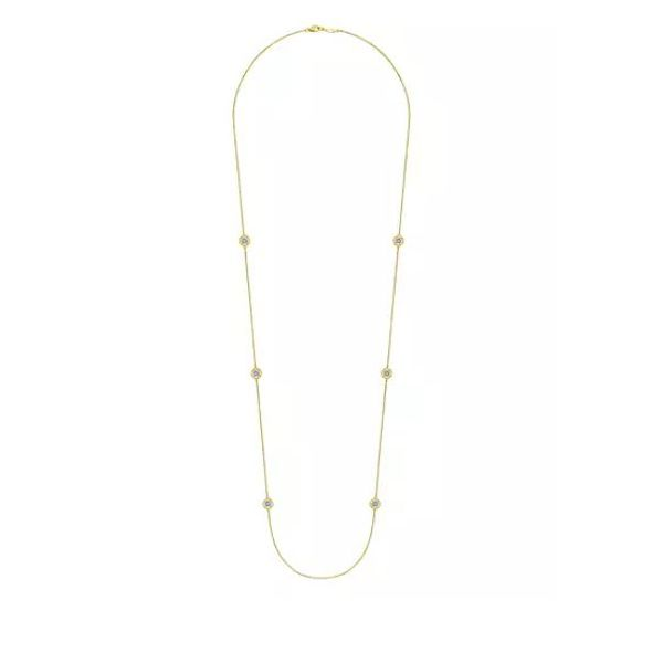 Gabriel & Co. Bujukan Yellow Gold Diamond Necklace SVS Fine Jewelry Oceanside, NY