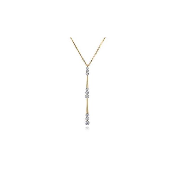 Gabriel & Co. Contemporary Yellow Gold Necklace SVS Fine Jewelry Oceanside, NY