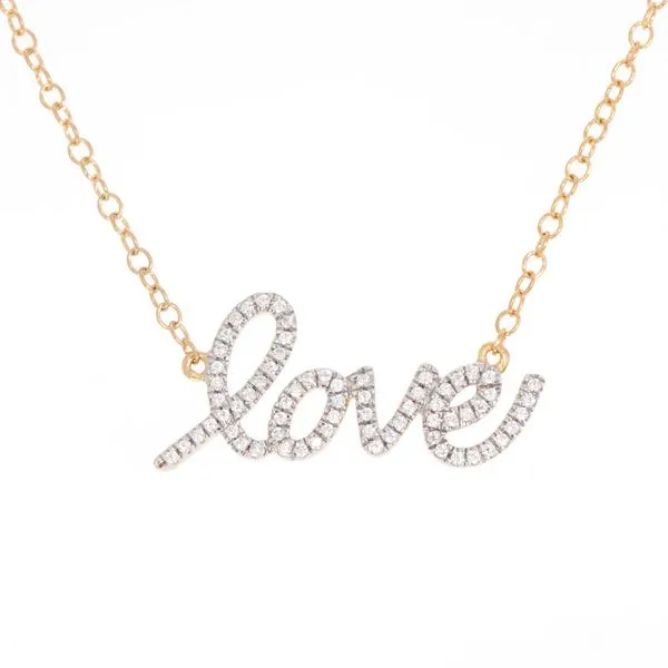 Ella Stein Love Is Love Gold Plated Silver Necklace SVS Fine Jewelry Oceanside, NY